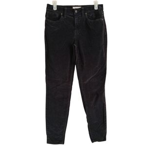 Madewell pants velour black women's size 27 high rise skinny